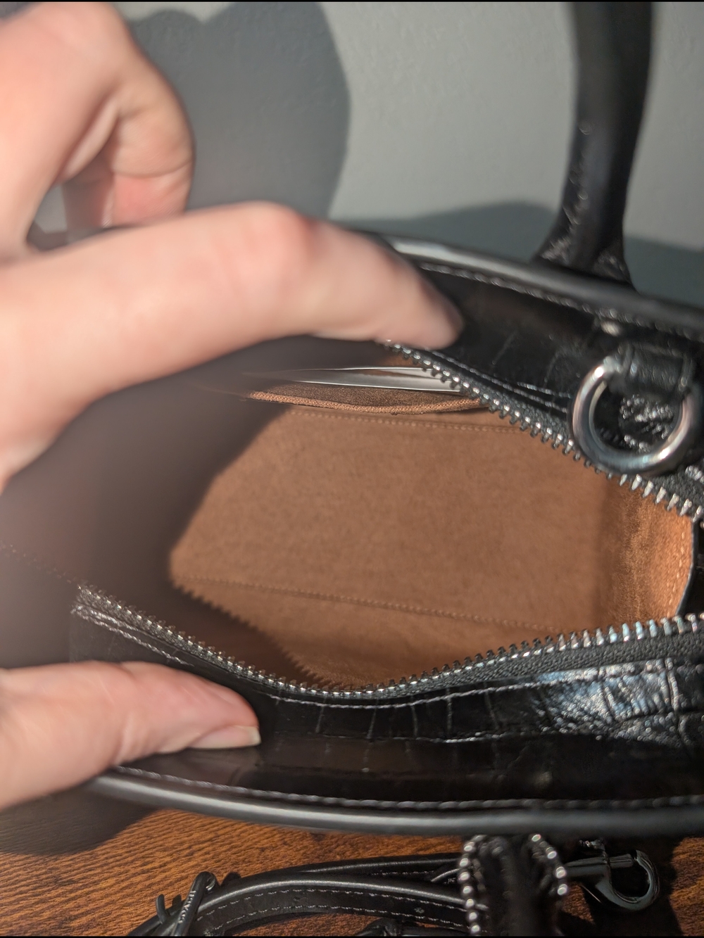 NWOT Coach Andrea Mini Croc-embossed Bag - Picture 2 of 8